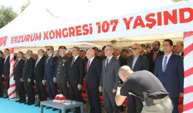 Erzurum Kongresi’nin 107’inci yıl dönümü düzenlenen törenlerle kutlandı