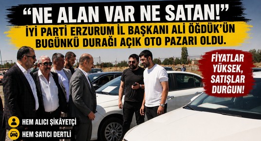 Açık oto pazarını gezen Öğdük: Ne alan var ne satan!
