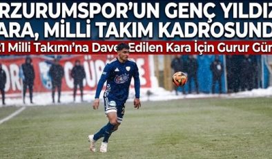 Erzurumspor’un genç yıldızı Kara, Milli Takım kadrosunda