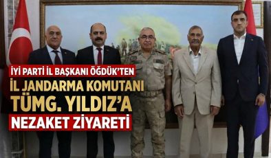 İYİ PARTİ İL BAŞKANI ÖĞDÜK’TEN İL JANDARMA KOMUTANI TÜMG. NEZAKET ZİYARETİ