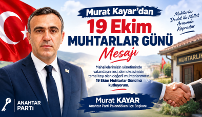 Murat Kayar’dan 19 Ekim Muhtarlar Günü mesajı